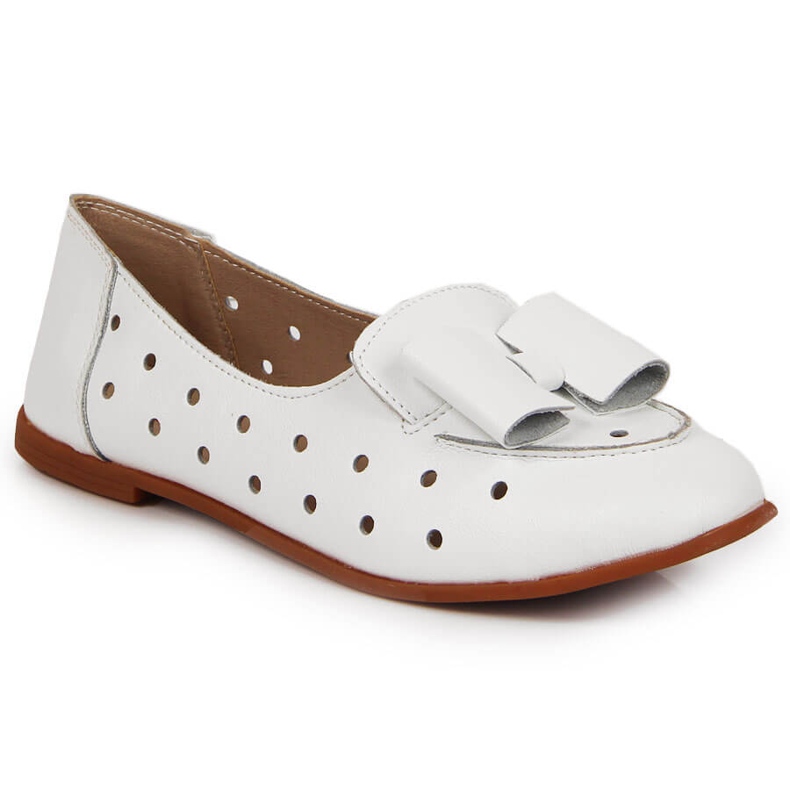 Zapatos mujer Artiker piel calada blanca blanco