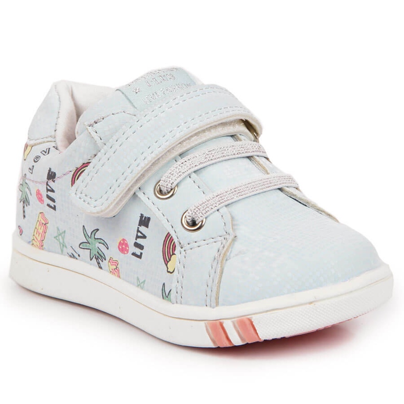 Deportivas niña con velcro azul American Club