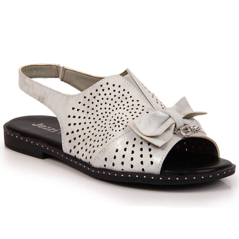 Sandalias de mujer con lazo Jezzi plateado plata