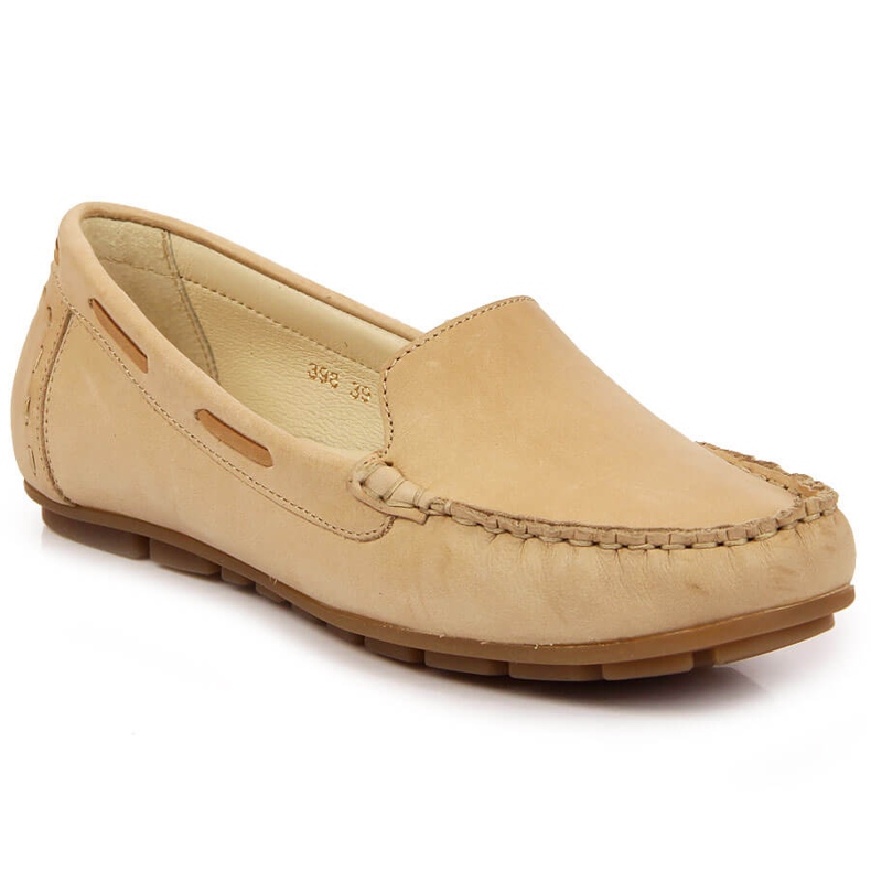 Mocasines mujer piel beige claro Helios 398