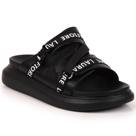Zapatilla plataforma Laura La.Fi negra negro