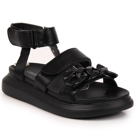 Sandalias negras con plataforma Laura La.Fi negro