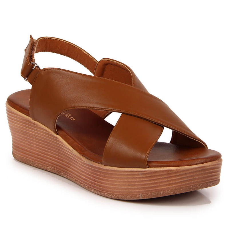 Marrón Sandalias de cuña de mujer Filippo en marrón Marrón Sandalias de cuña de mujer Filippo en marrón