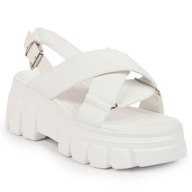 Sandalias de mujer en la plataforma Jezzi blanca blanco