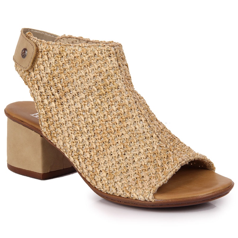 Sandalias trenzadas mujer beige Rieker 64670-60