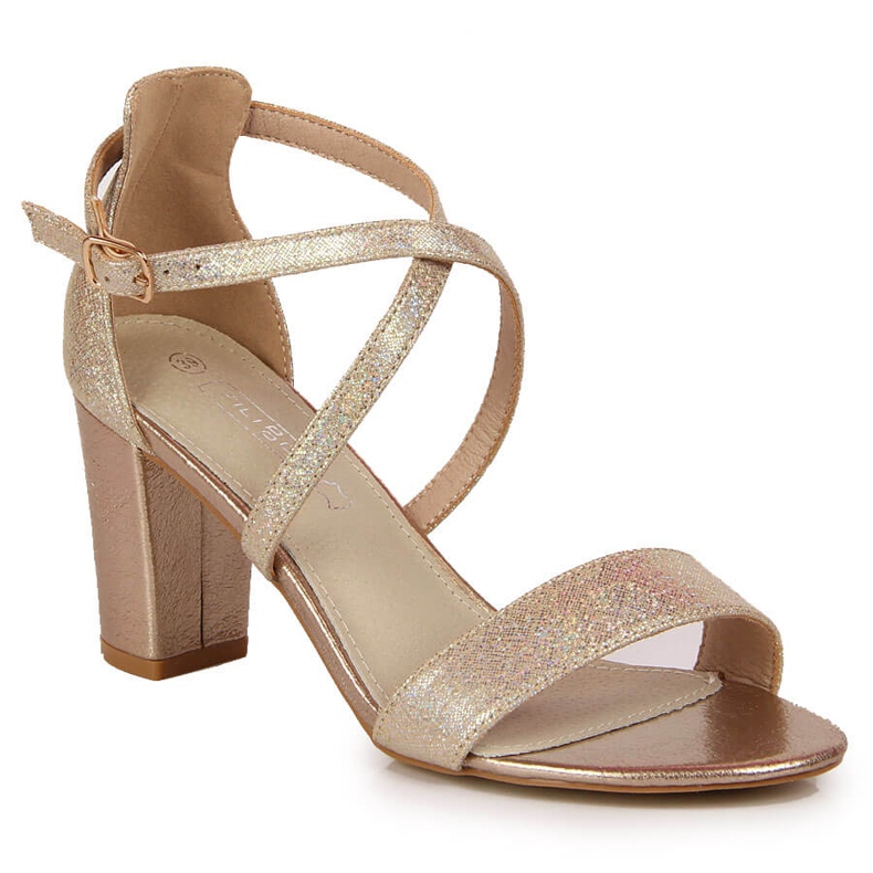Sandalias de mujer Golden Filippo en el poste dorado