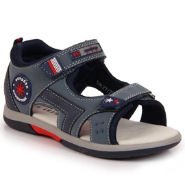 American Club sandalias azul marino con velcros para niño