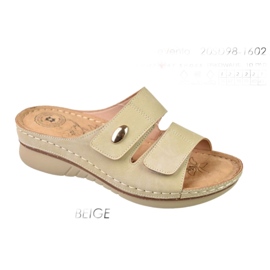 Jezzi Pantuflas Velcro Evento 20SD98-1602 Beige