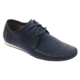Lemar Mocasines de hombre con cordones 872 azul marino
