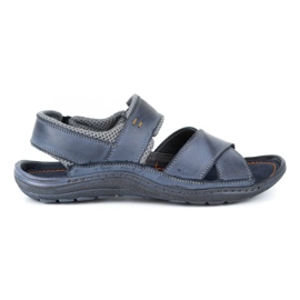 Olivier Sandalias hombre piel 336GT azul marino