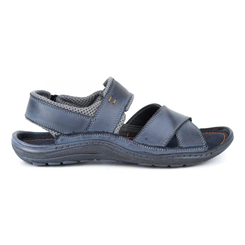 Olivier Sandalias hombre piel 336GT azul marino