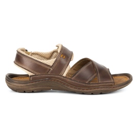 Olivier Sandalias hombre piel 336GT marrón