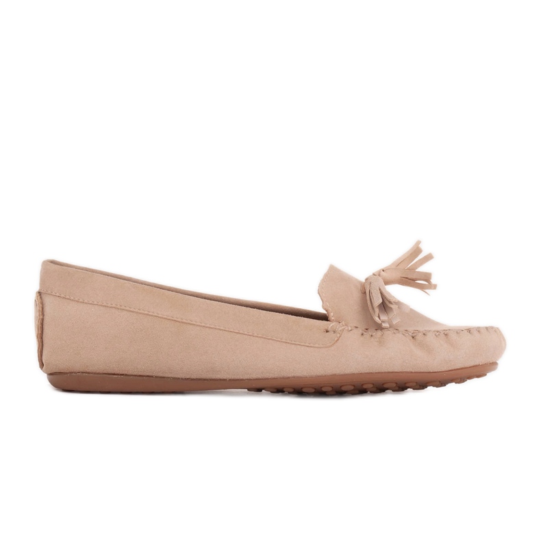 Marco Shoes Mocasín bailarina en ante beige