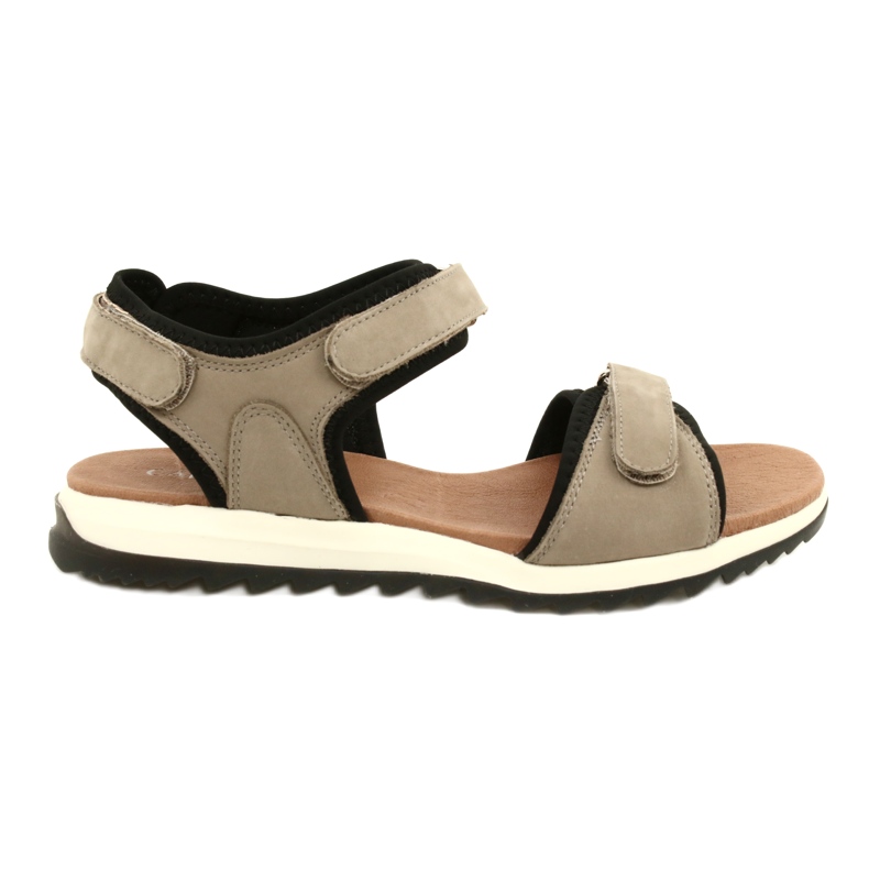 Sandalias deportivas cómodas Caprice 28711-28 334 Taupe Nubuc beige negro