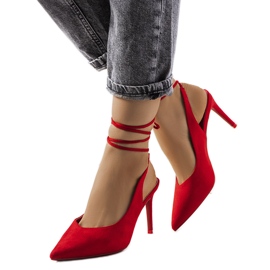 Tacones rojos con tacón Hakol