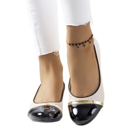 Bailarinas de mujer beige Petra negro Bailarinas de mujer beige Petra negro