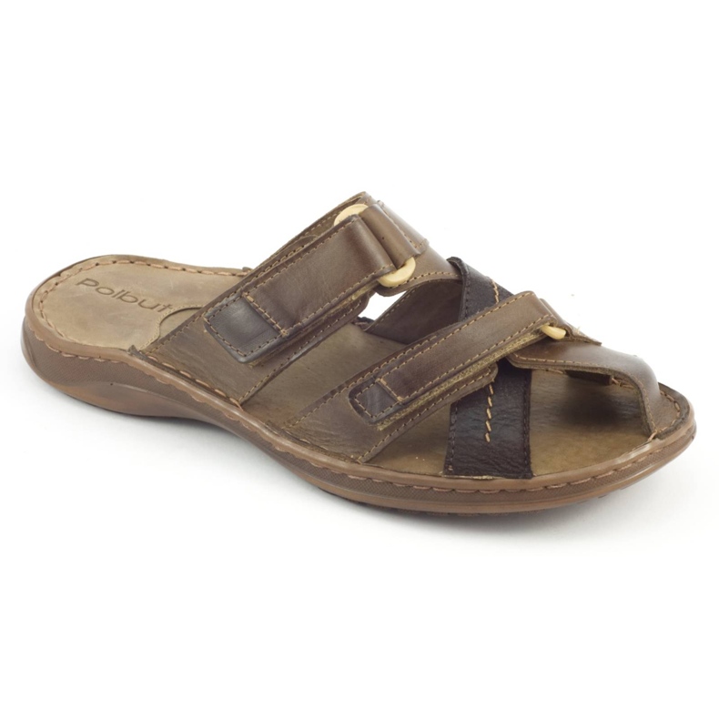 Polbut Babuchas hombre piel SA06/2 marrón