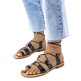 Sandalias lacadas negras Albertis negro