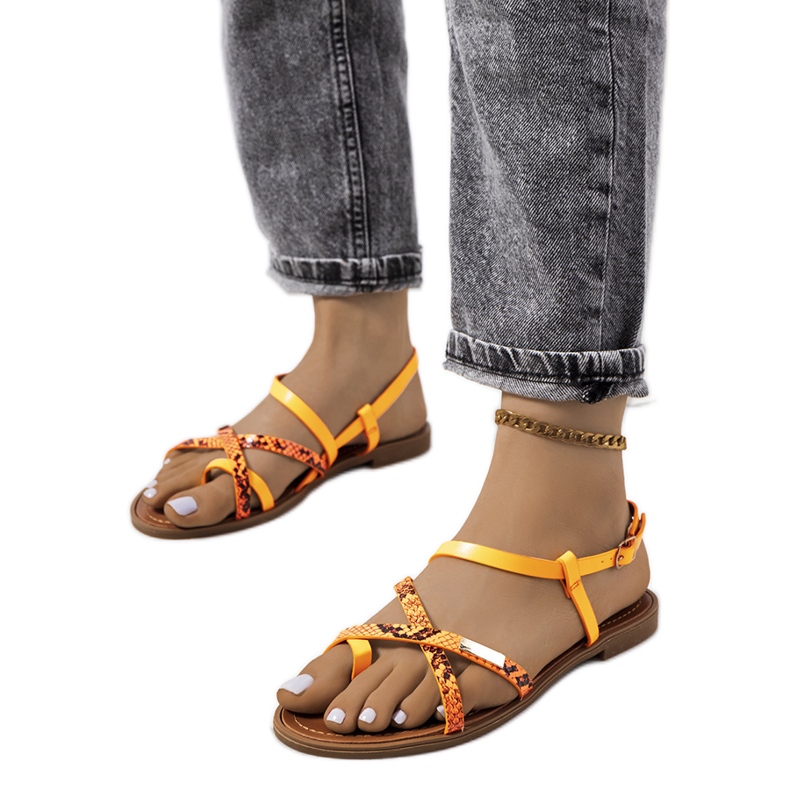 Sandalias mujer naranja Wiener
