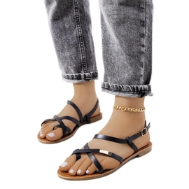 Sandalias negras de mujer de Polvi negro