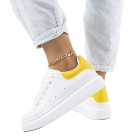 Deportivas mujer Parras blancas y amarillas blanco amarillo