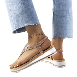 Sandalias plataforma Ahola rosas