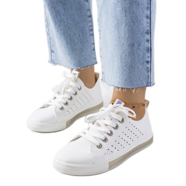 Deportivas de mujer Impi en blanco y dorado