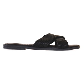 TRENDI Cómodas chanclas clásicas negro
