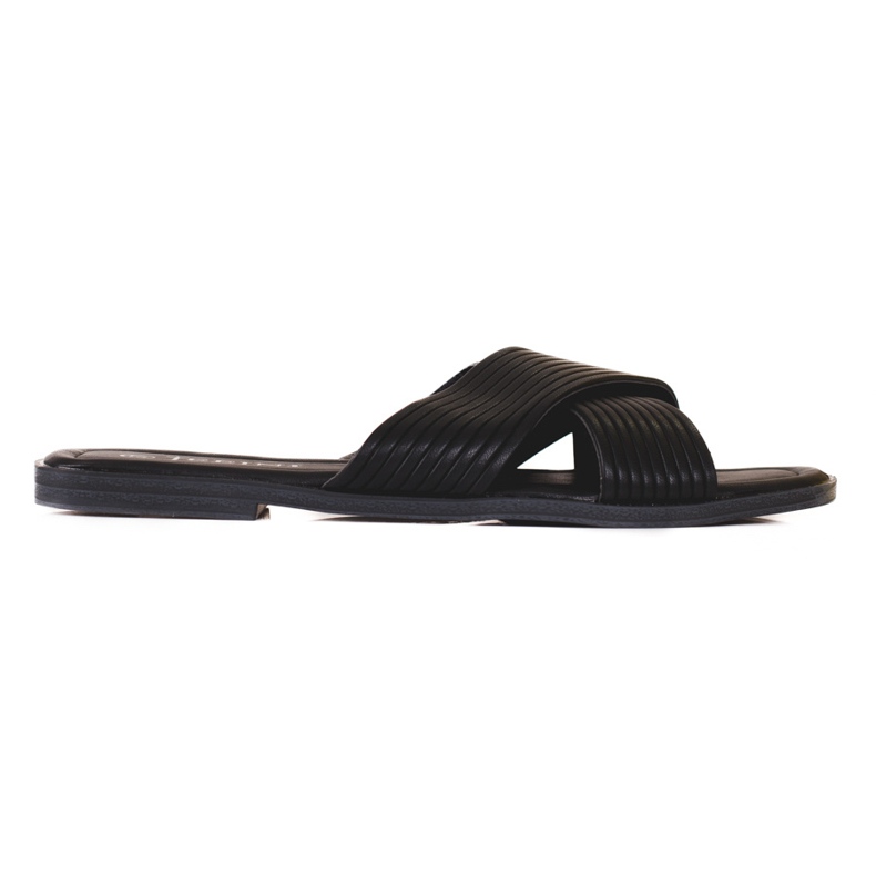 TRENDI Cómodas chanclas clásicas negro