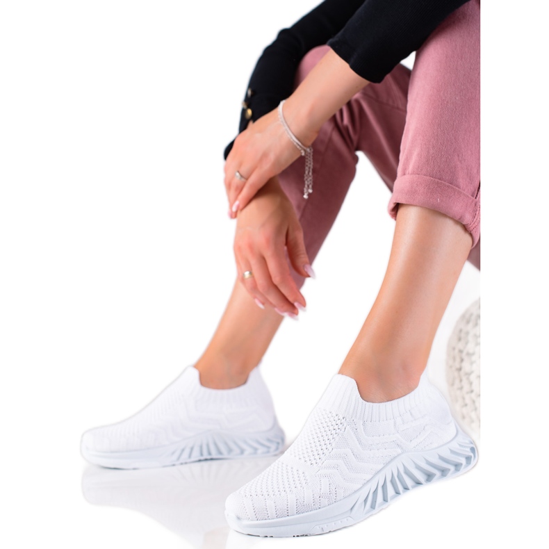 J. Star Calzado deportivo sin cordones blanco