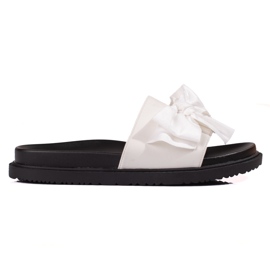 J. Star Zapatillas casa plataforma lazo blanco