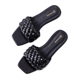 Sandalias negras de tacón plano de D'Adda negro