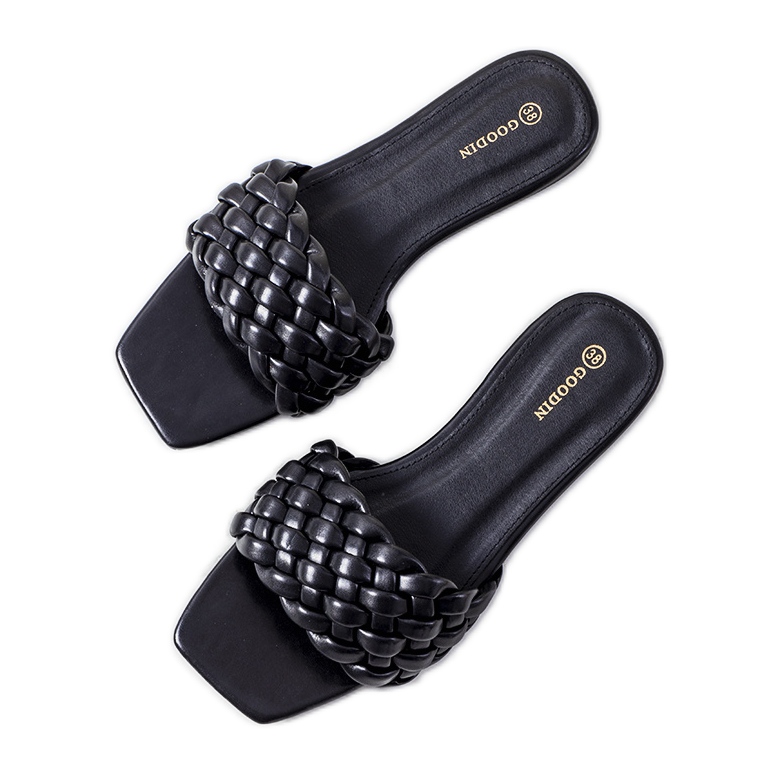 Sandalias negras de tacón plano de D'Adda negro