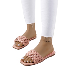 Sandalias rosas de tacón plano de D'Adda rosado