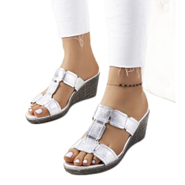 Zapatillas cuña Rosser plateadas plata Zapatillas cuña Rosser plateadas plata