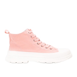 Deportivas rosas al tobillo con plataforma Cherryl rosado Deportivas rosas al tobillo con plataforma Cherryl rosado