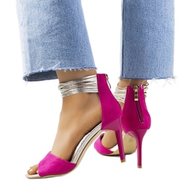 Sandalias tacón Vásquez rosas