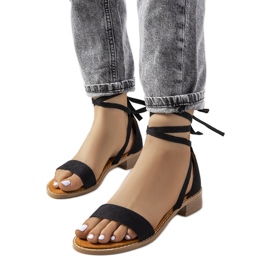 Sandalias con cordones negras de Moody negro