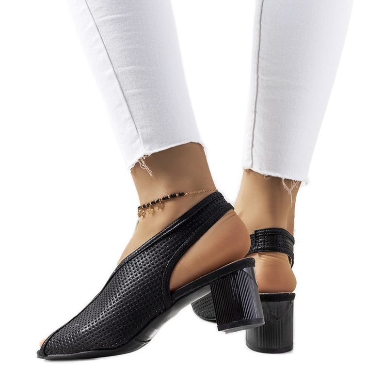 Sandalias negras Rush caladas negro Sandalias negras Rush caladas negro