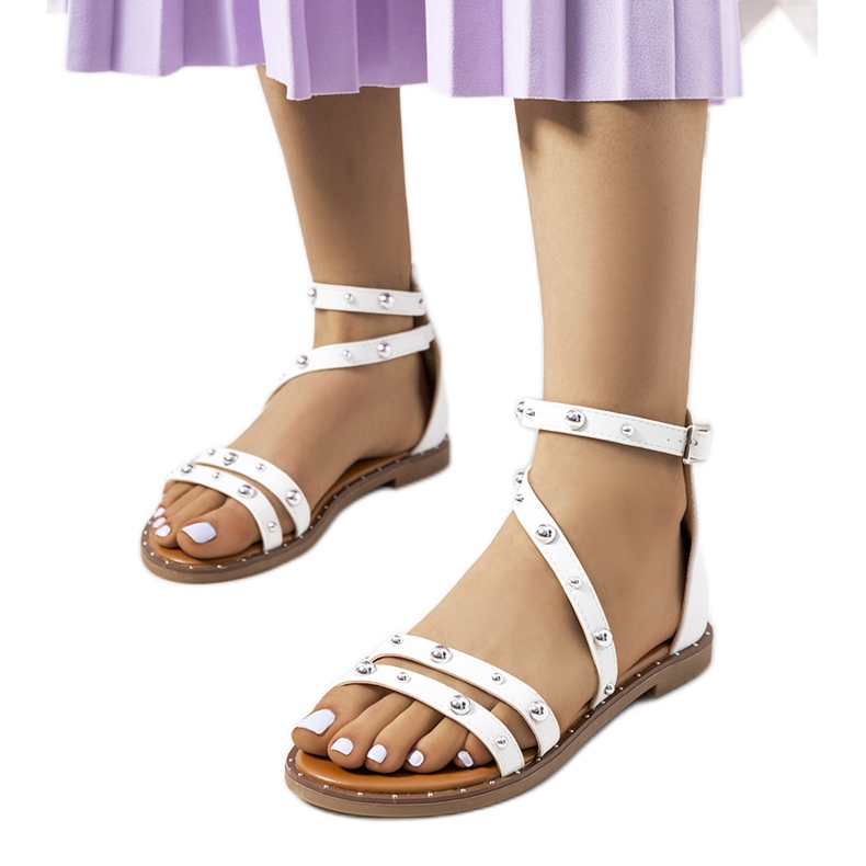 Sandalias blancas con tachuelas Krolt blanco Sandalias blancas con tachuelas Krolt blanco