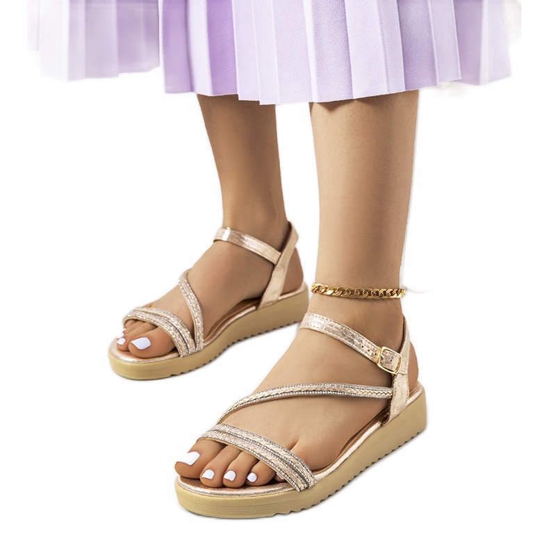 Sandalias mujer Ray oro dorado Sandalias mujer Ray oro dorado