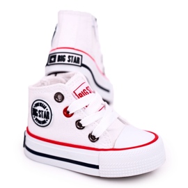 Zapatillas altas para niños con cremallera Big Star HH374187 Blanco