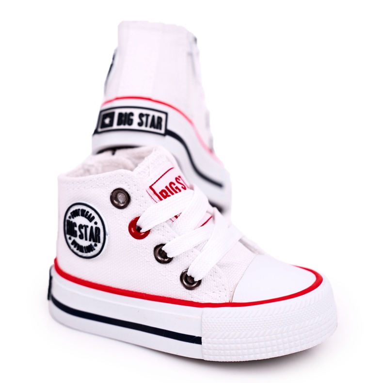Zapatillas altas para niños con cremallera Big Star HH374187 Blanco