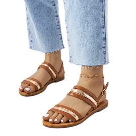 Sandalias mujer Hibbins marrón dorado