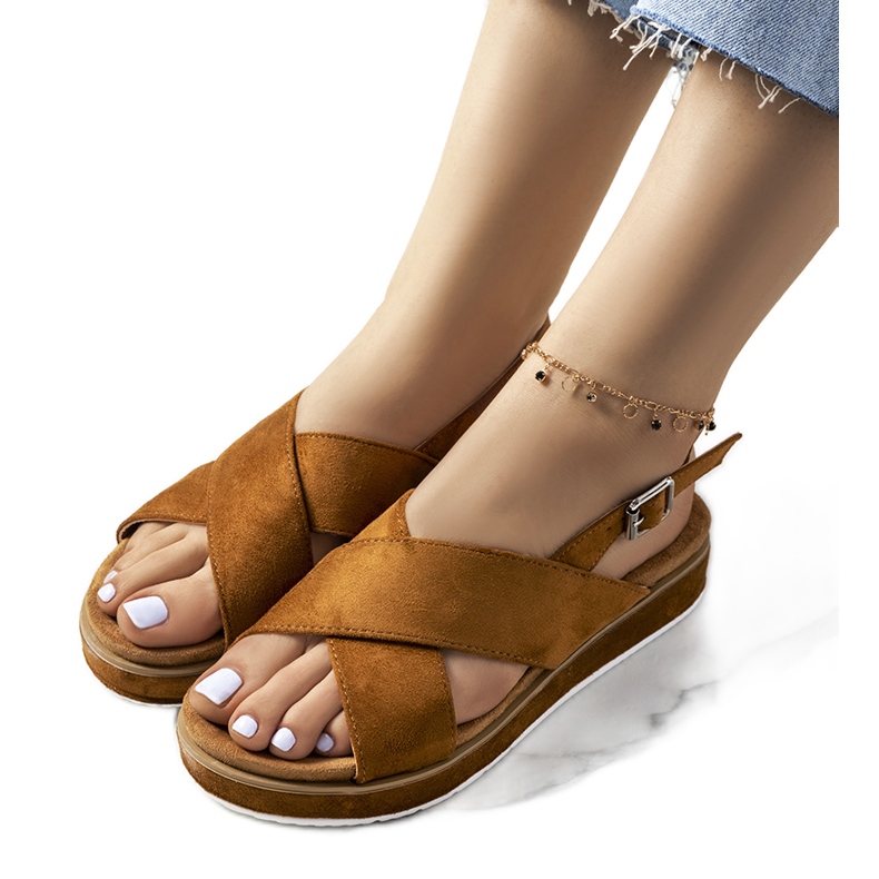 Sandalias marrones de ante de Savage marrón