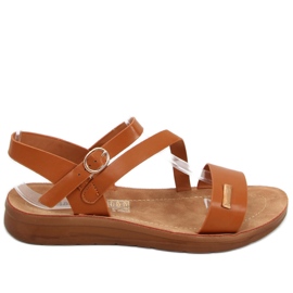 Sandalias mujer Leaf Camel marrón