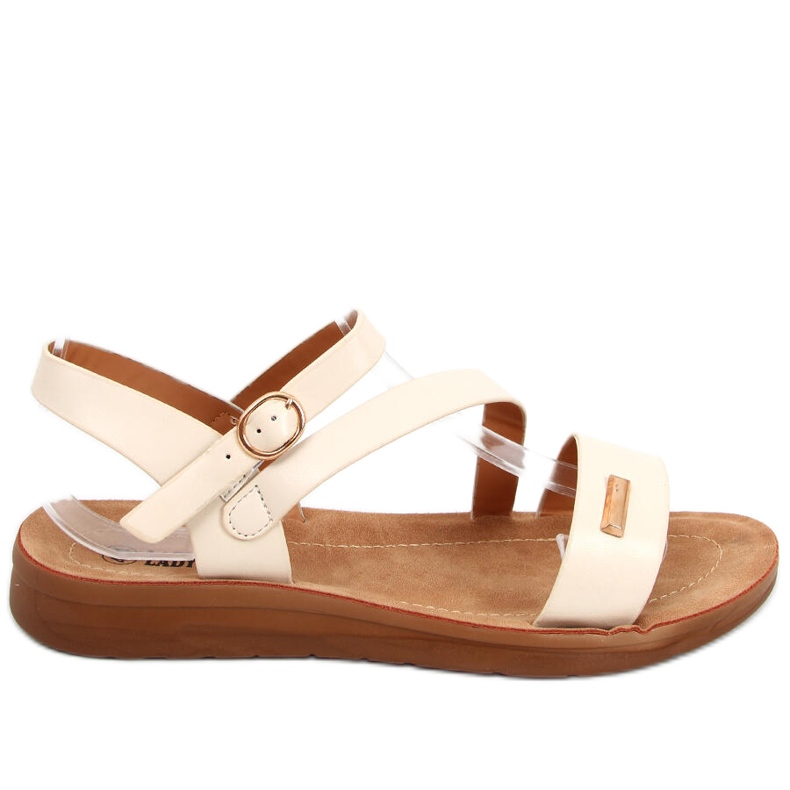 Sandalias mujer Beige Hoja