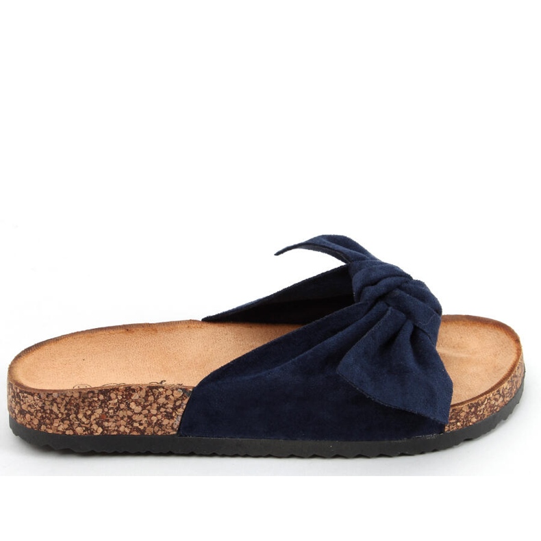 Zapatillas casa de corcho con lazo Lila DK.BLUE azul