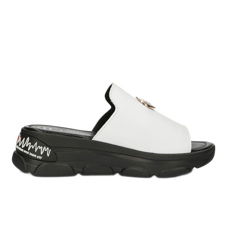 Zapatillas de cuero Filippo DK3872 / 22 Wh blanco