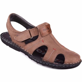 Kampol Sandalias hombre piel 218/OL Kam marrón Kampol Sandalias hombre piel 218/OL Kam marrón